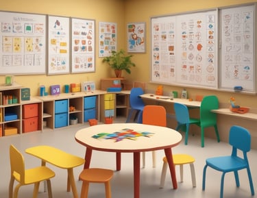 A large auditorium is filled with people, with a focus on a stage where a person is speaking at a podium. The stage is decorated with large puzzle pieces and a backdrop screen displaying text. Musicians are seated to the left side of the stage, and there is subtle lighting creating a warm atmosphere.