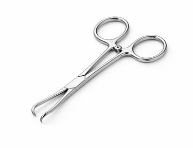 stainless steel Backhaus towel clamp instrument CE certified for securing surgical drapes.