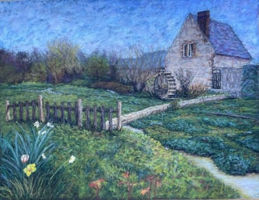 Tableau au pastel - Veules les roses