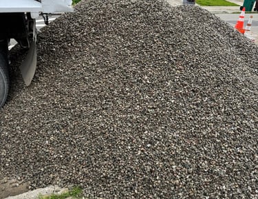 a truck with a cement mixer and a cement mixer