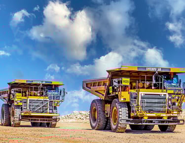 mining machinery, dump truck, yellow hauler
