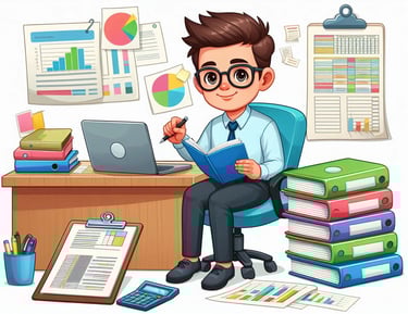 a man sitting at a desk with a laptop and a laptop