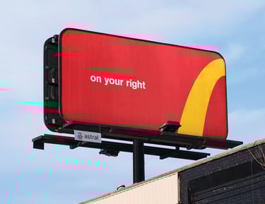 a mcdonalds sign on a billboard board