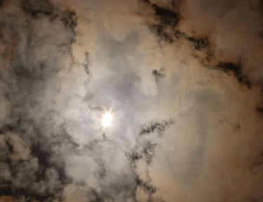 The Solar eclipse right before 100% totality. Photo by Taylor Pleasant