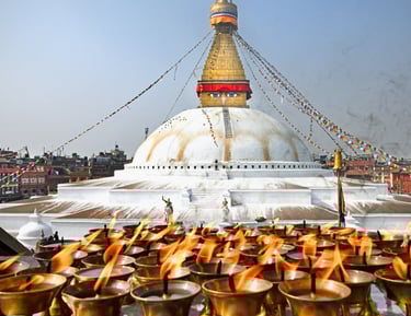 an image of a temple in Kathmandu, Nepal buddhist temple
