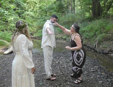 Spellbound Ceremonies in-creek private handfasting smudging saging