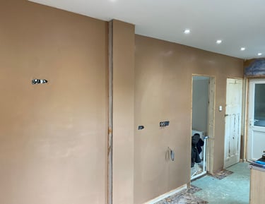 plasterd wall inside a home in malvern