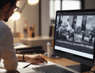 Merchandise display featuring branded apparel.
