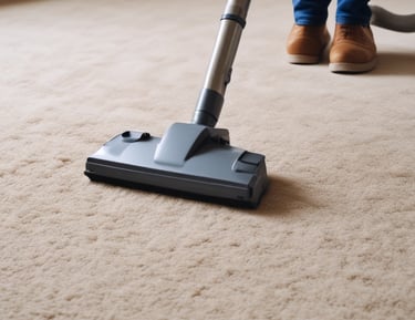 Before and after photos of a cleaned sofa.