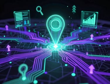 Google My Business profile optimization shown on a smartphone screen.