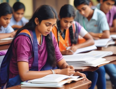 A happy family celebrating admission success together at home.