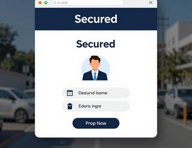 A secure digital banking interface displayed on a tablet with financial charts.