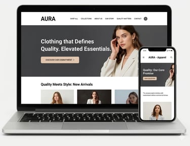Responsive fashion website design Landing Page Design & UX