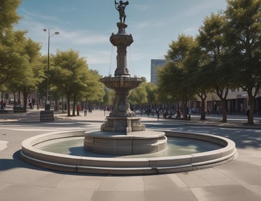 Creative branding materials including logos and business cards in navy and electric blue.