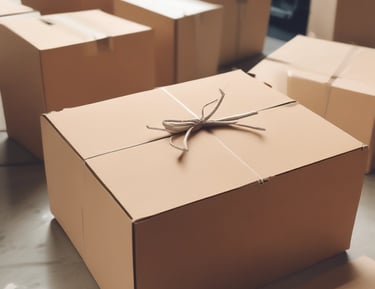 A hand packaging custom air fresheners ready for shipment.