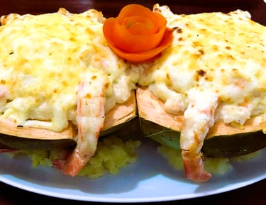 Pata de caranguejo gratinada