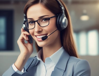 Businessperson receiving a package with a smile at the office.