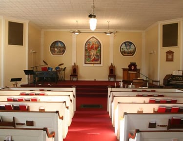 East Winthrop Baptist Church Sanctuary.
