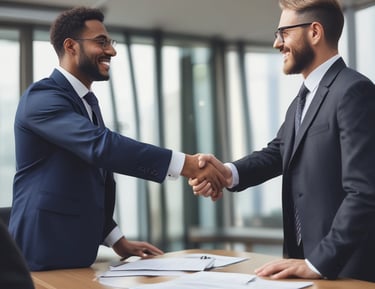 A laptop screen showing a virtual consultation session with a business advisor.