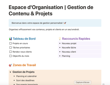 service d'outils d'organisation pour entrepreneur pour gagner en efficacité