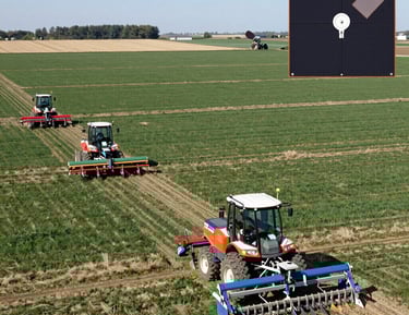 Technician installing a GPS tracker on a jet ski at a marina.