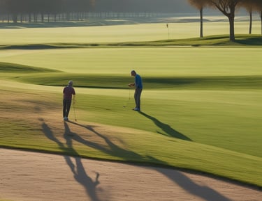 Coach giving pointers to players during a sunny afternoon practice.