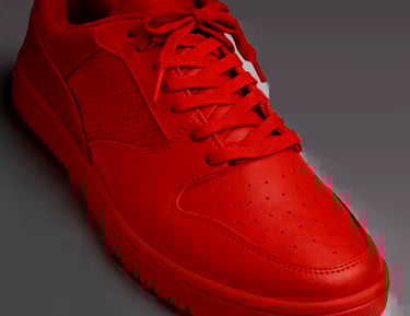 Red streetwear sneakers for men and women – Casual Flow Shop urban fashion shoes