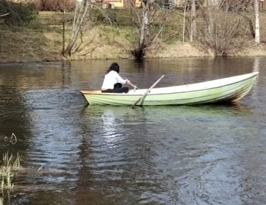 River boat fishing aanekoski