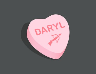"Daryl" heart apparel design