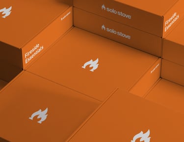 Fireside Essentials promotional packaging design