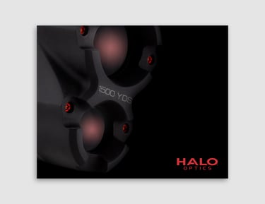 Halo Optics product guide cover design
