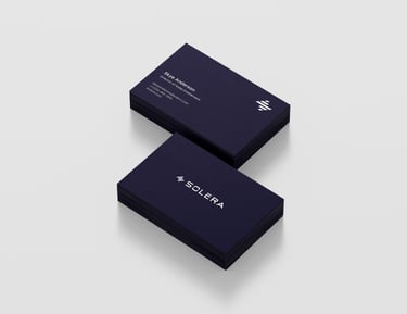 Business card design, front and back
