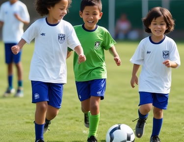 Coach guiding a young player through creative moves to develop unique play style.