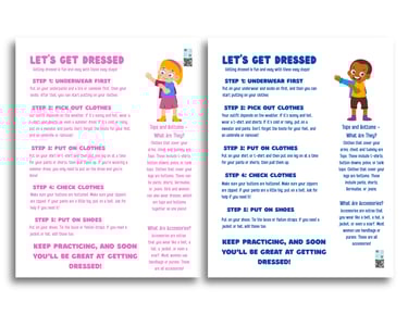 Let's get dressed printables.