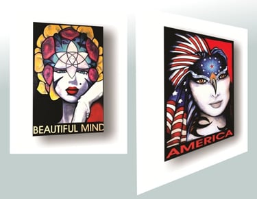 Pop Art Portraits by Artist Painter Maya Britan I Am One Art Gallery