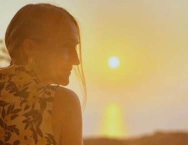 Charlotte Rowan, performing in Lefkada, Greece