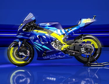 livery de una Yamaha de MotoGP inspirada en Valentino Rossi
