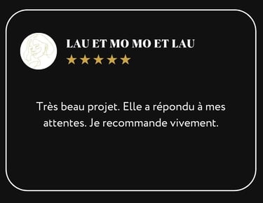 Visuel de l'avis google écrit par la cliente