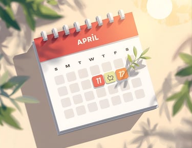 Monthly calendar image representing easy lesson scheduling