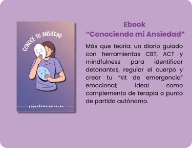 Miniguía psicológica para atravesar momentos de ansiedad con herramientas prácticas