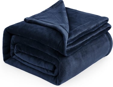 a blanketed blanket with a blue blanket