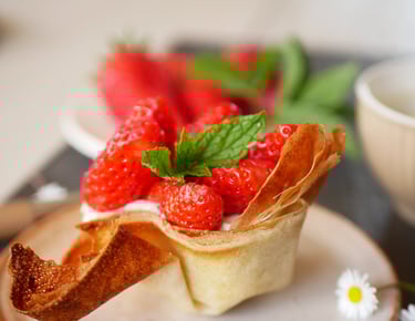 Recette sucrée à base de fraises