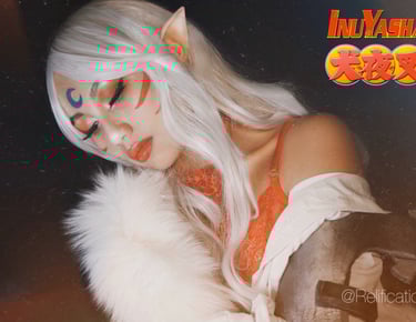 A cosplay of Sesshomaru from Inuyasha.