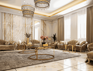 تصميم داخلي موديرن لفيلا بالرياض