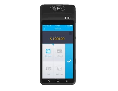 V2: 4G, WiFi, Internal PIN Pad and contactless Better reliability Large 5.5” color LCD touch screen