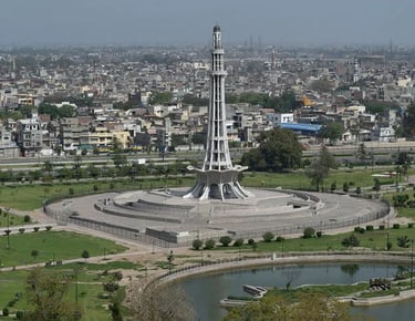 Minar-e-pakistan, Lahore, view Pakistan