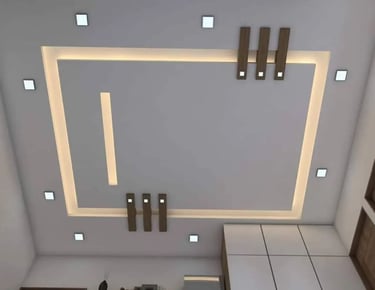 Luxury False Ceiling with LED Lights in Boisar Bungalows" dhanu road , palghar, umroli by trustedfix