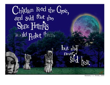 HERMITS Digital Collage, J. Freels