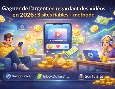 Gagner de l’argent en regardant des vidéos en 2026 : 3 sites fiables + méthode