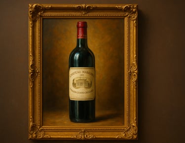 Photo of a painting or a bottle of expensive wine